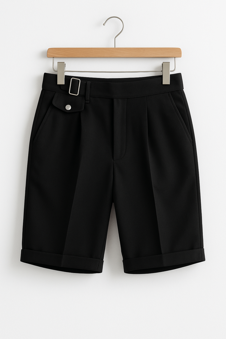 Ronan | Men's Tailored Pleated Summer Shorts-The Yellow Prime
