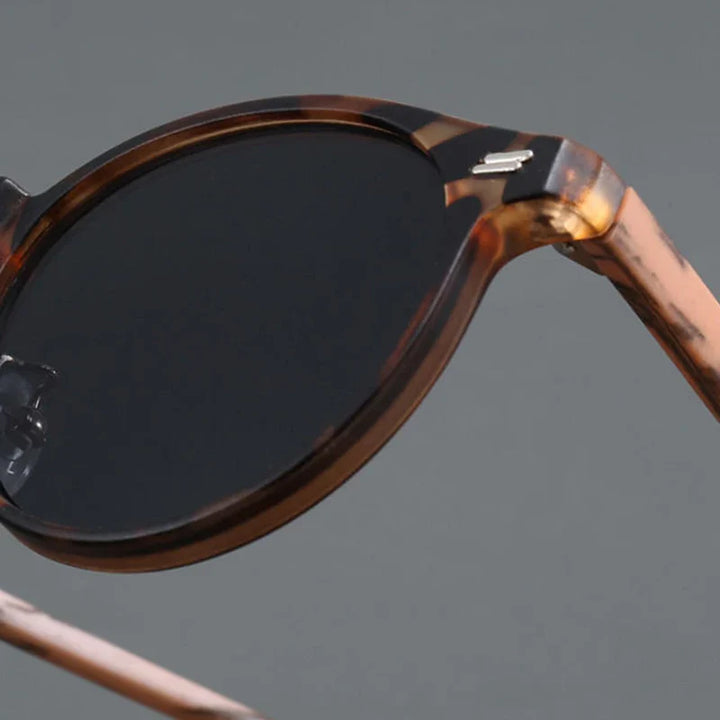 Round UV Protection Scratch-Resistant Sunglasses-The Yellow Prime
