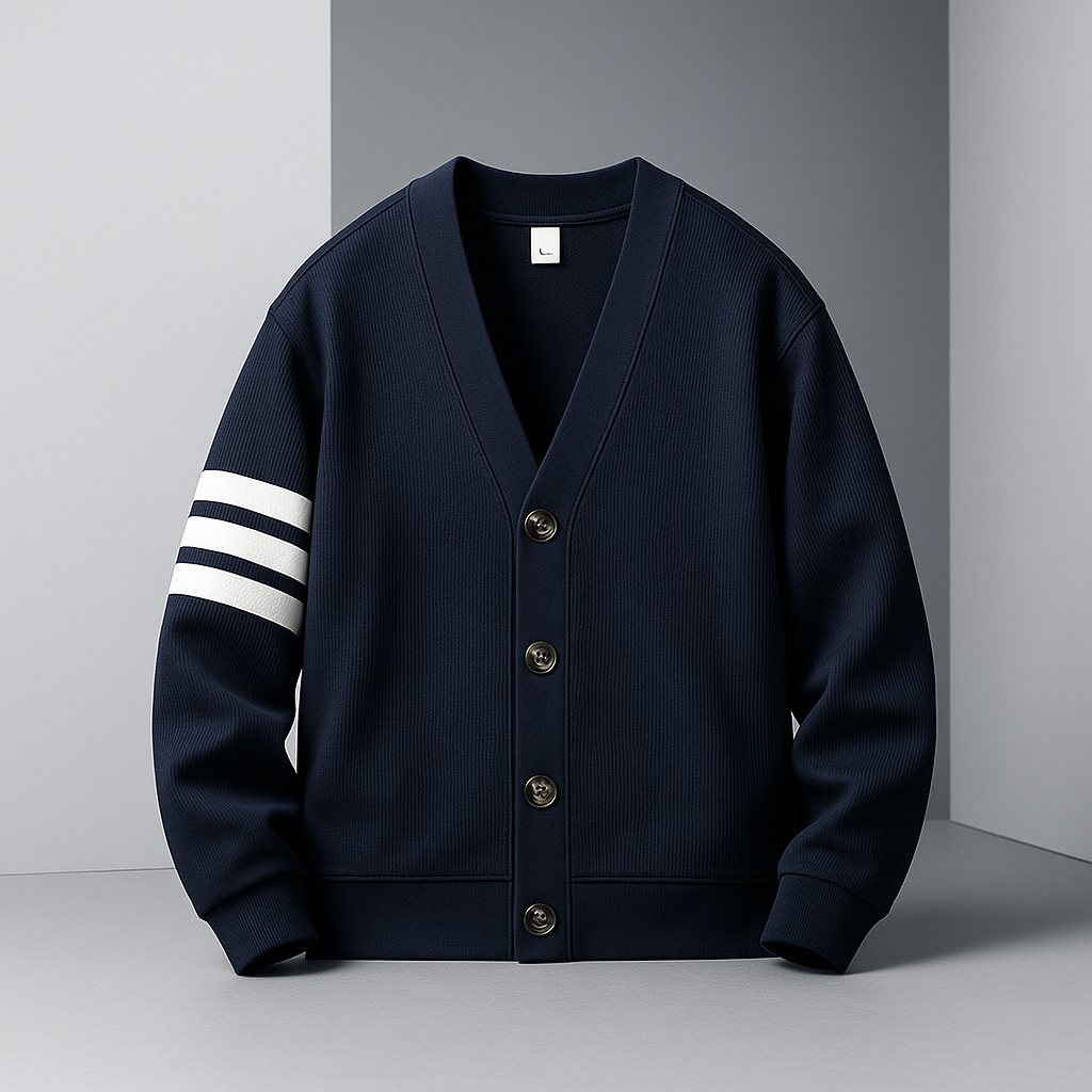 Ryan | Men's Nylon Blend Cardigan Sweater-The Yellow Prime