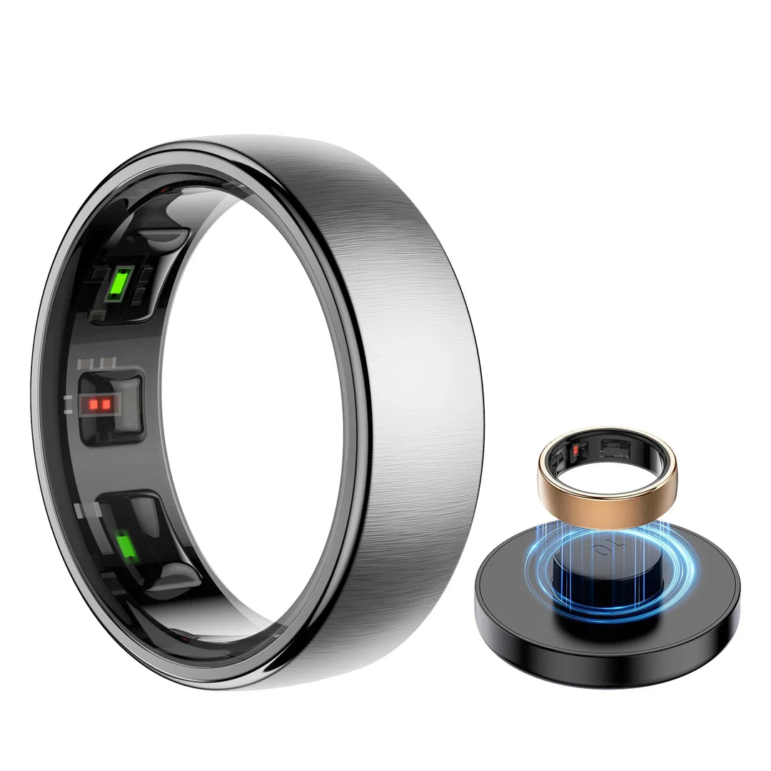 Health Tracker Smart Ring with Charging Dock for Heart Rate & Sleep-The Yellow Prime