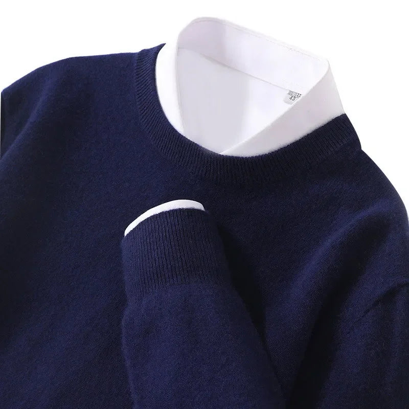 Cashmere Blend Sweater | Men's Soft Knit Pullover for Comfort