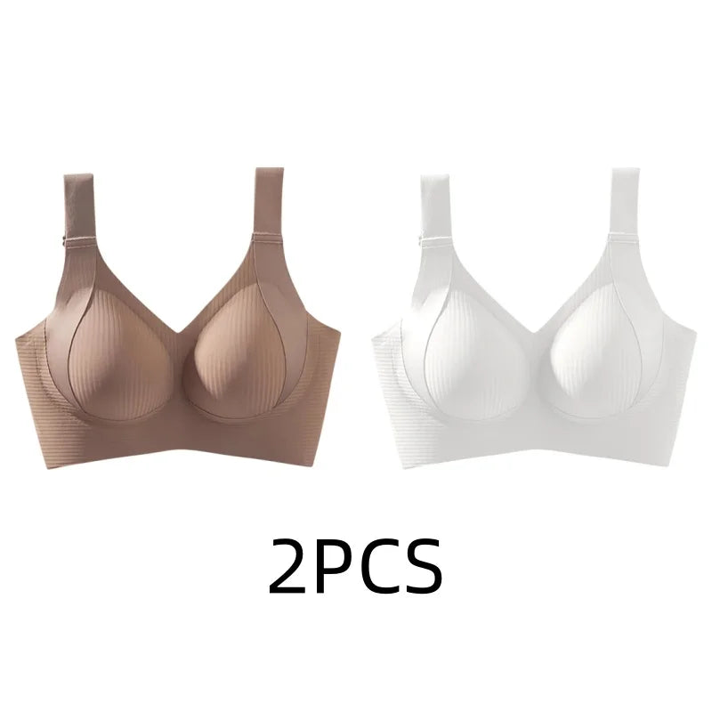 Women's Seamless Thin Style Bra, No Wires, Anti-Sagging Support-The Yellow Prime