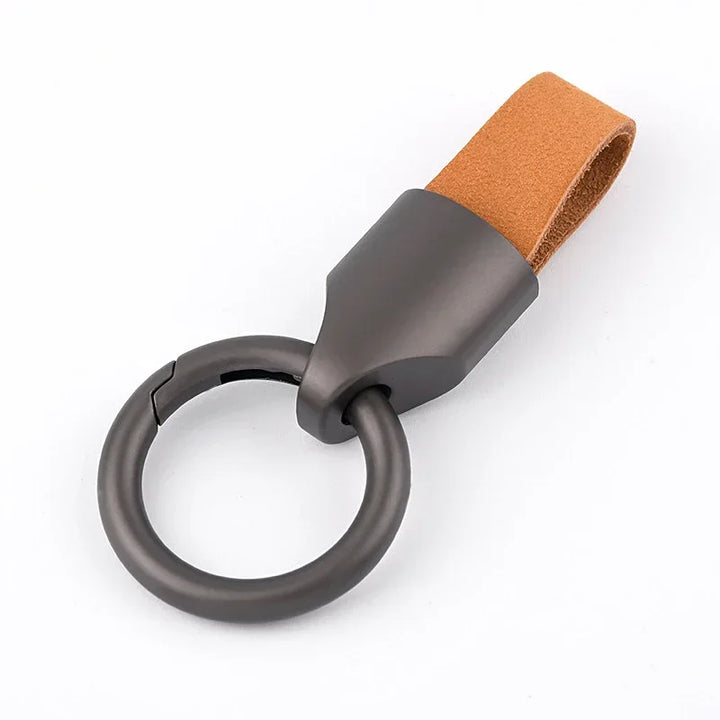 Women's Cowhide Leather Keychain Carabiner Ring for Daily Use-The Yellow Prime