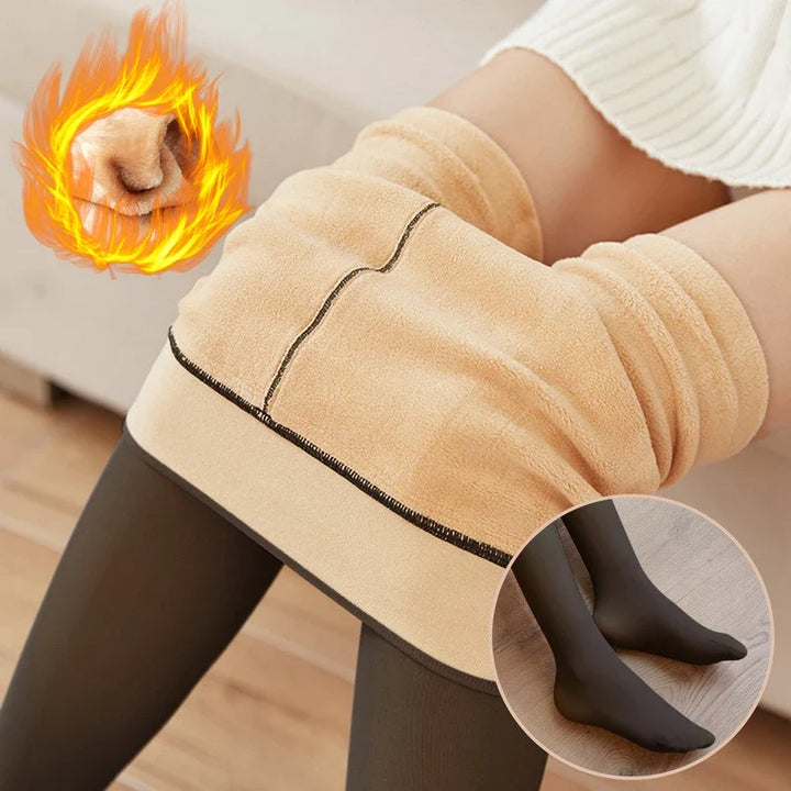 Thermische fleecelegging voor dames - lichtgewicht winterpanty voor dagelijks gebruik