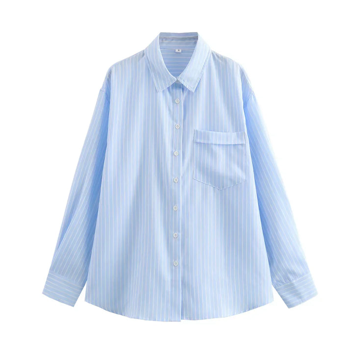 Emily | Women's Striped Blouse - Airy, Modern & Versatile Design-The Yellow Prime