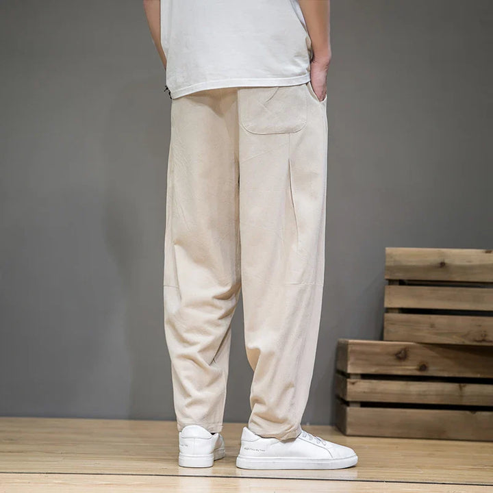 Men's Cotton-Linen Joggers - Comfortable & Stylish-The Yellow Prime