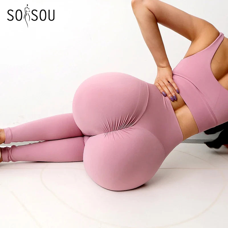 Dámské nylonové legíny na jógu s vysokým pasem na cvičení a fitness