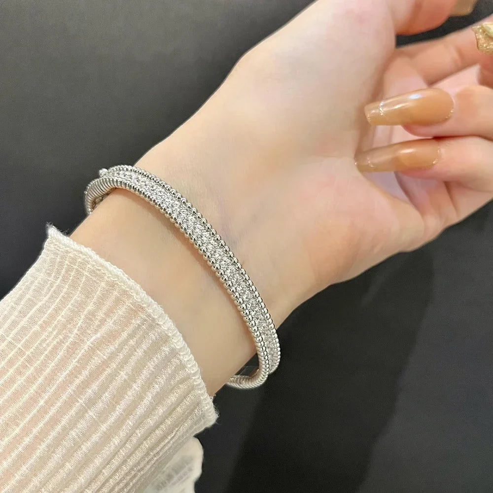 [Women's 2mm Moissanite Tennis Bracelet in 18K Gold Plated]-The Yellow Prime