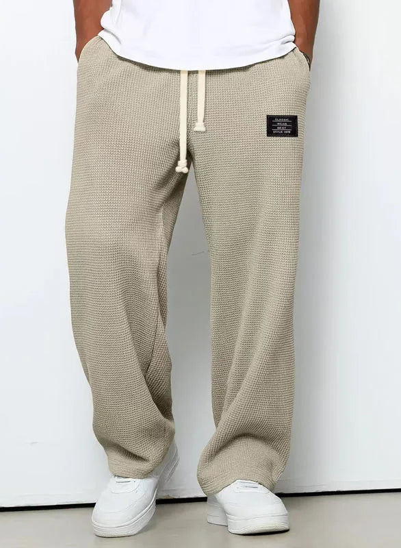 Men's Waffle Knit Drawstring Lounge Pants