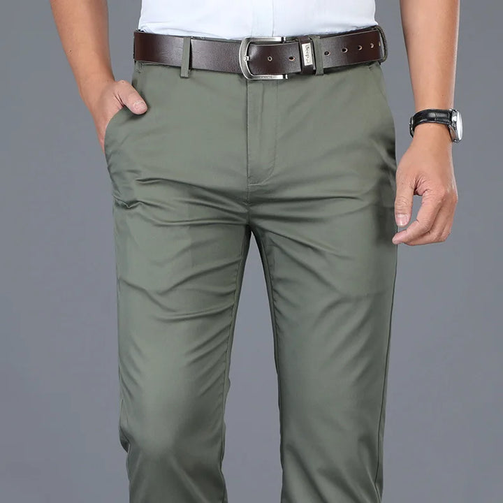 Men's Slim Fit Straight Leg Dress Trousers