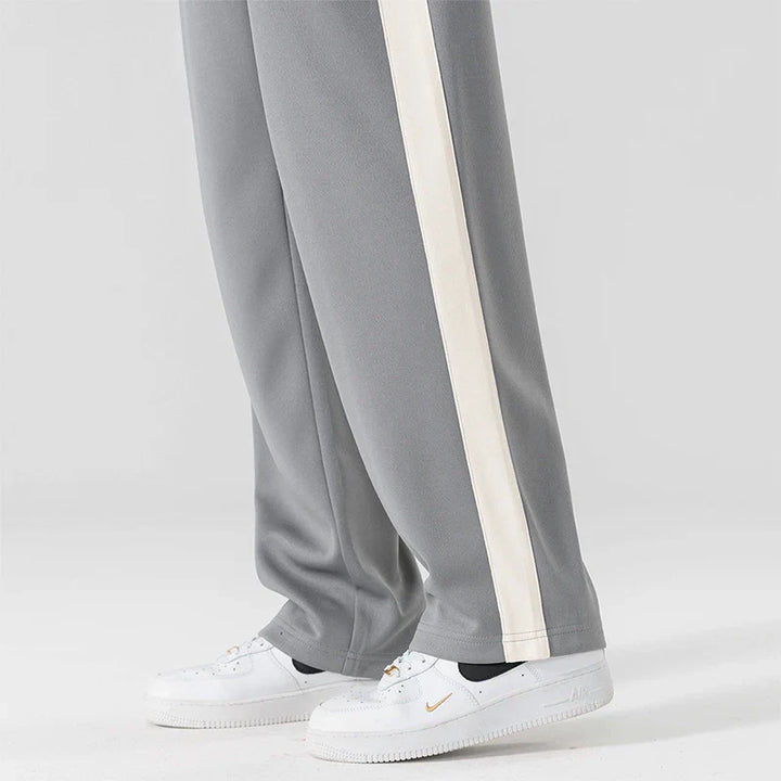 Men's Wide-Leg Sweatpants with Side Stripe – Relaxed Fit Joggers