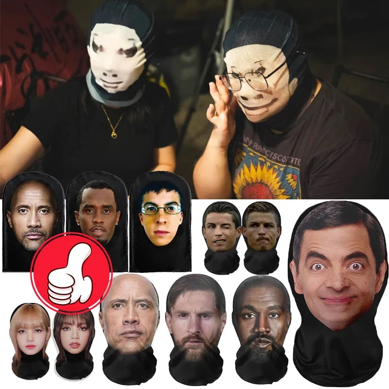 Halloweens 3D-realistiske ansigtsmasker til cosplay og streetwear