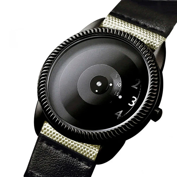 Men's Minimalist Quartz Watch with Canvas Strap-The Yellow Prime