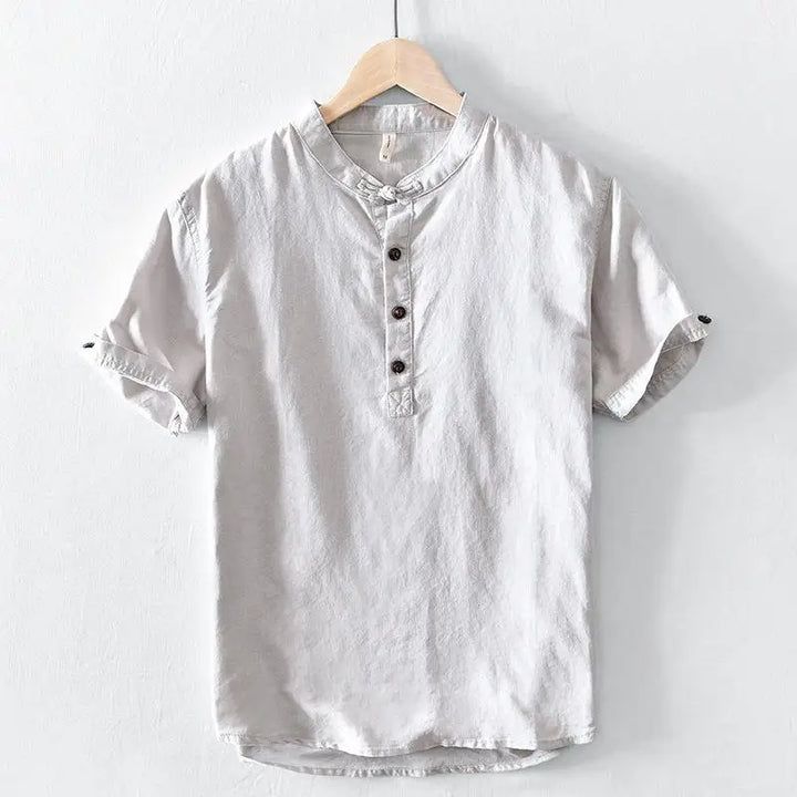 Men's Cotton-Linen Horizon Shirt-The Yellow Prime