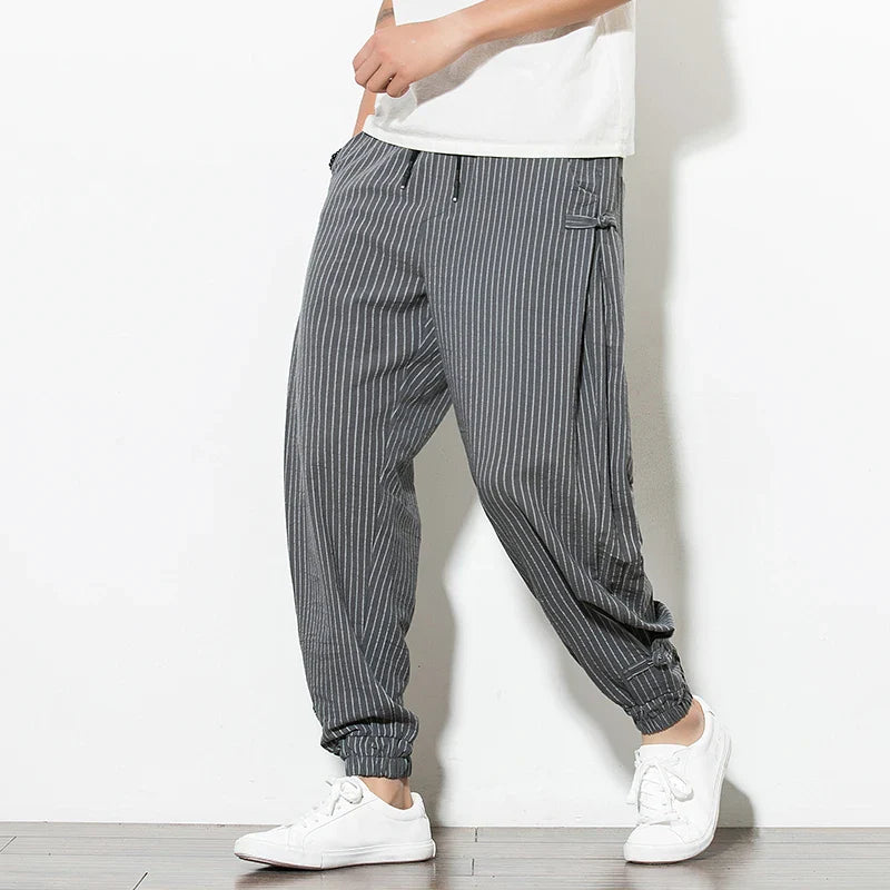 Men's Cotton Linen Pants-The Yellow Prime