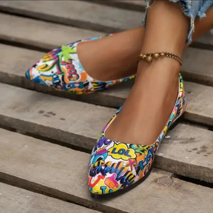 Fashionable Toe Caps with Unique Graffiti Design for Women-The Yellow Prime