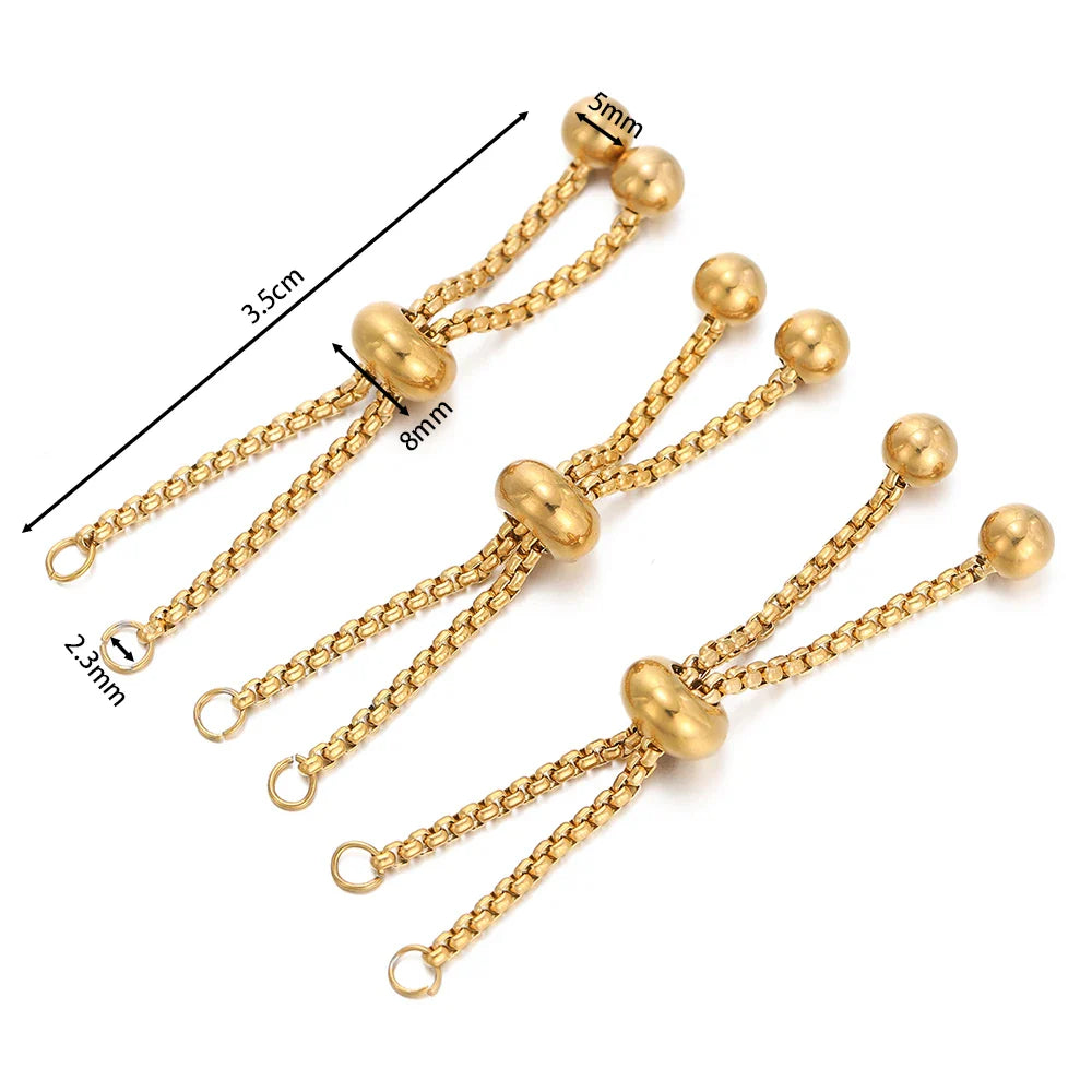 Women's Adjustable Stainless Steel Bracelet Extenders - 3 Pack-The Yellow Prime