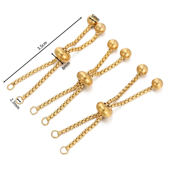 Women's Adjustable Stainless Steel Bracelet Extenders - 3 Pack-The Yellow Prime
