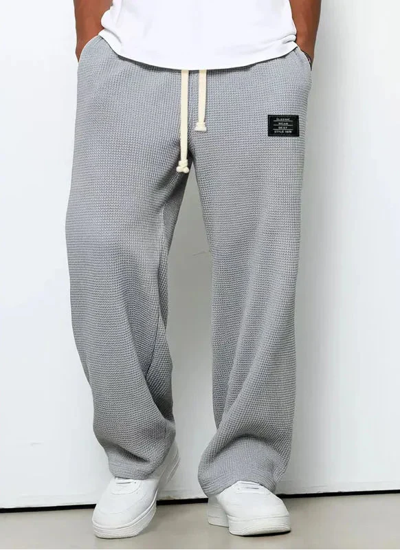 Men's Waffle Knit Drawstring Lounge Pants