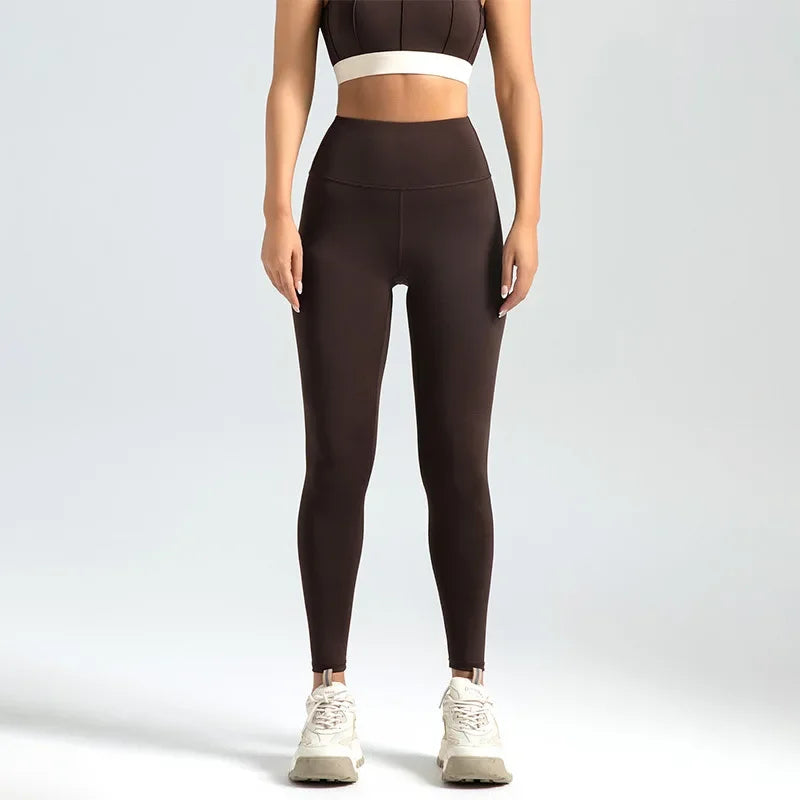 Leggings de ginásio Y2K de cintura subida para mulher, com efeito lifting no rabo
