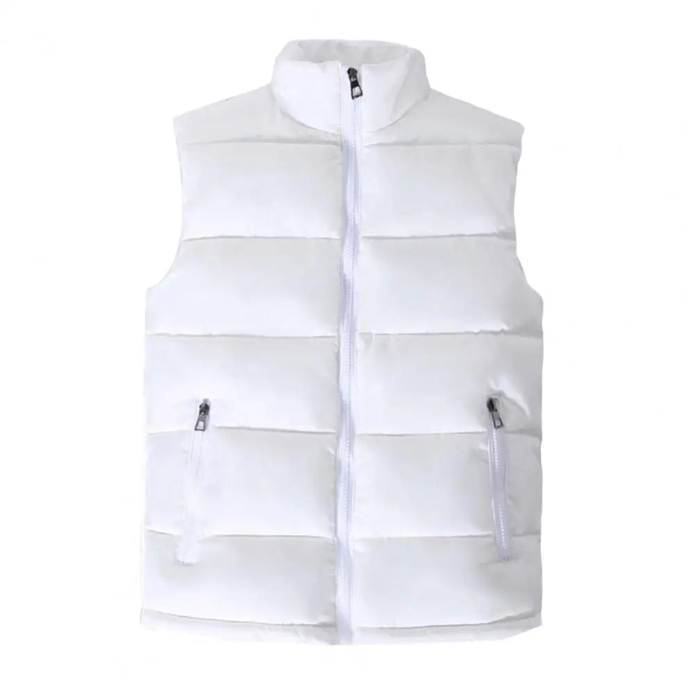 Men's Lightweight Quilted Puffer Vest with Slim Stand Collar