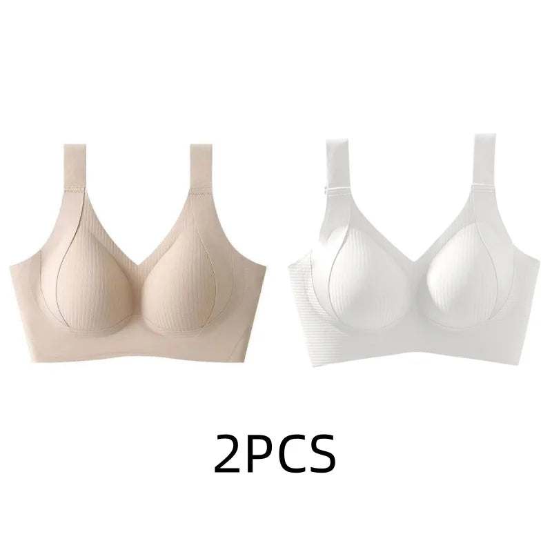 Women's Seamless Thin Style Bra, No Wires, Anti-Sagging Support-The Yellow Prime