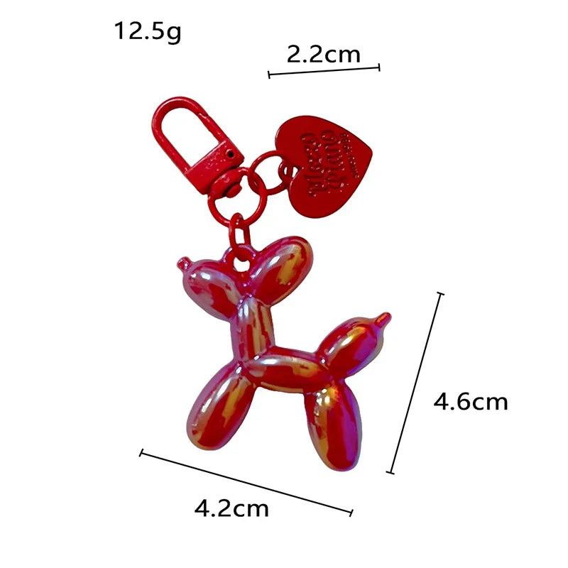 Women's Cute Balloon Dog Keychain Resin Bag Pendant for Fall 2025-The Yellow Prime