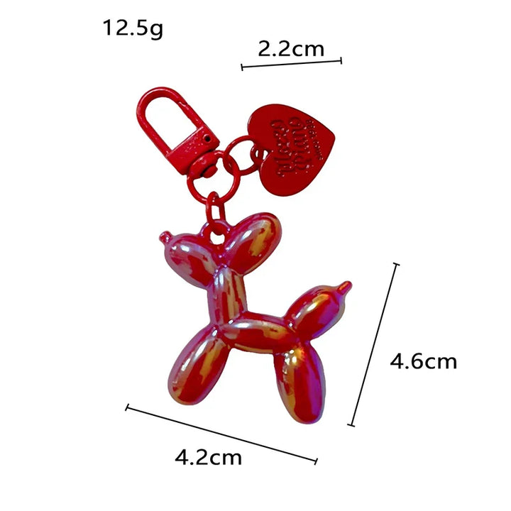 Women's Cute Balloon Dog Keychain Resin Bag Pendant for Fall 2025-The Yellow Prime
