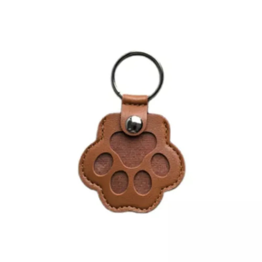 Women's Pet Hair Keychain Paw Pendant PU Leather Holder-The Yellow Prime