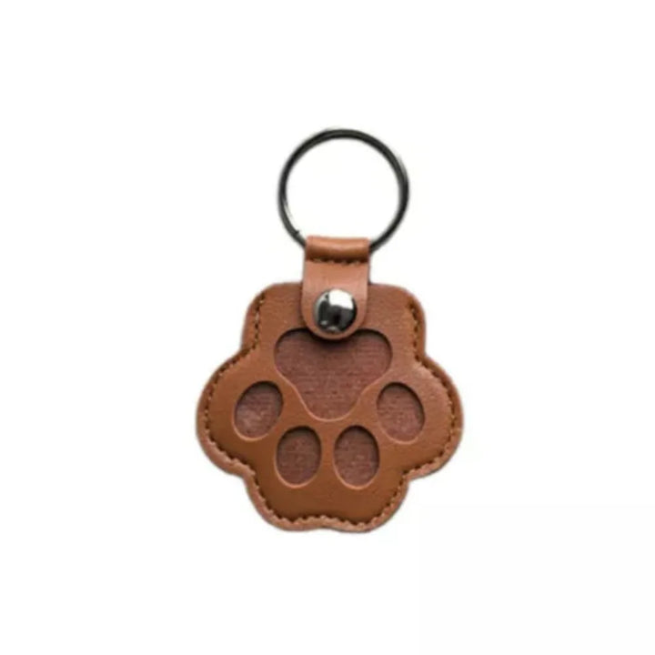 Women's Pet Hair Keychain Paw Pendant PU Leather Holder-The Yellow Prime