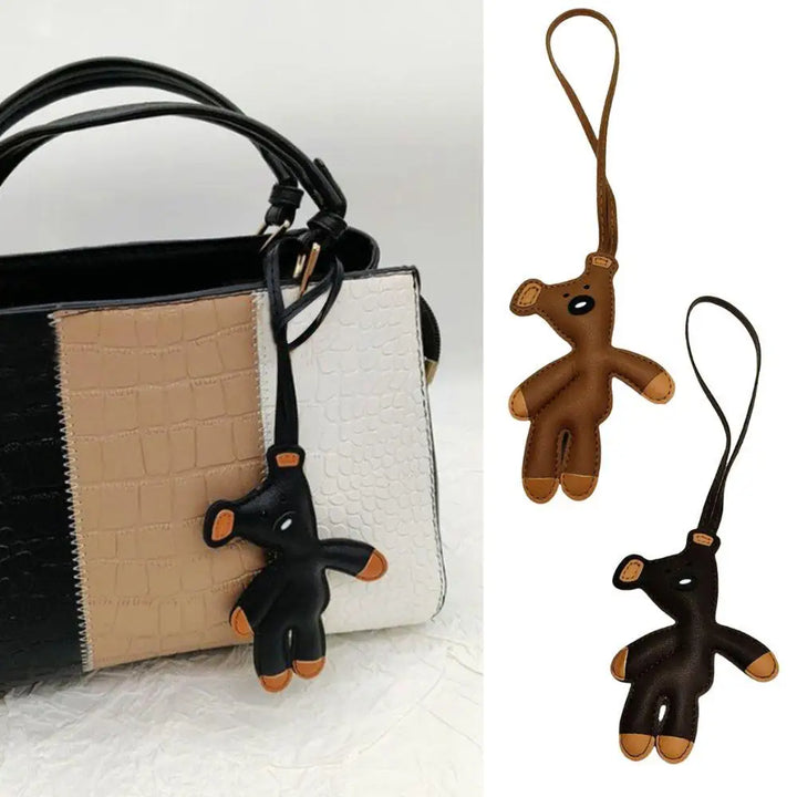Women's Cute PU Leather Mini Bag Charm Keychain Gift Accessory-The Yellow Prime