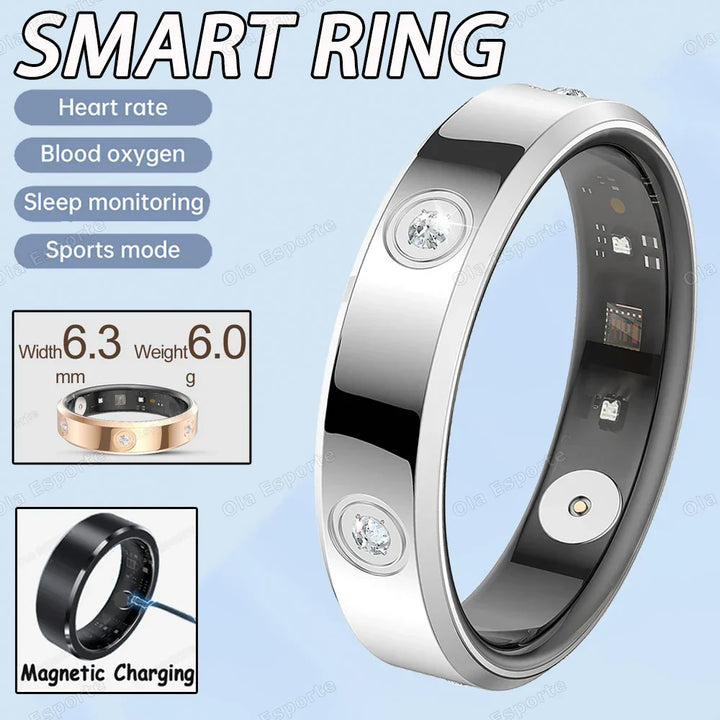 Health Tracker Smart Ring - IP68 Waterproof Sleep & Heart Rate Monitor-The Yellow Prime