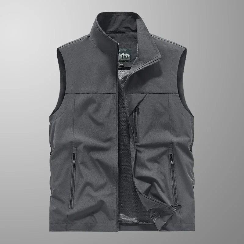 Men's Waterproof Versatile Sleeveless Vest - Lightweight Polyester