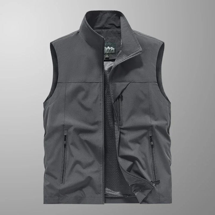 Men's Waterproof Versatile Sleeveless Vest - Lightweight Polyester