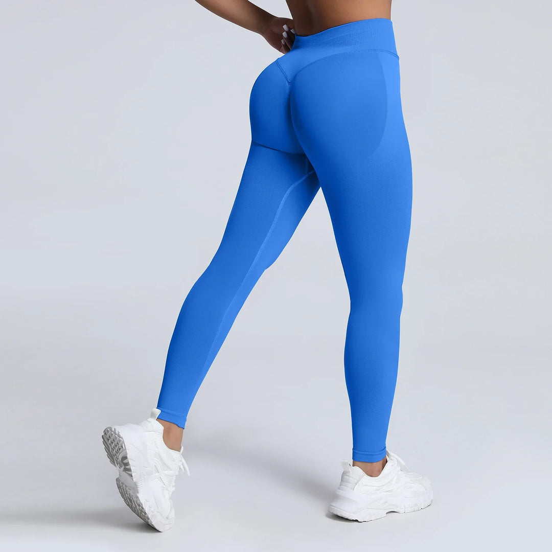 Women's Push-Up Low-Rise Seamless Yoga Leggings for Fitness