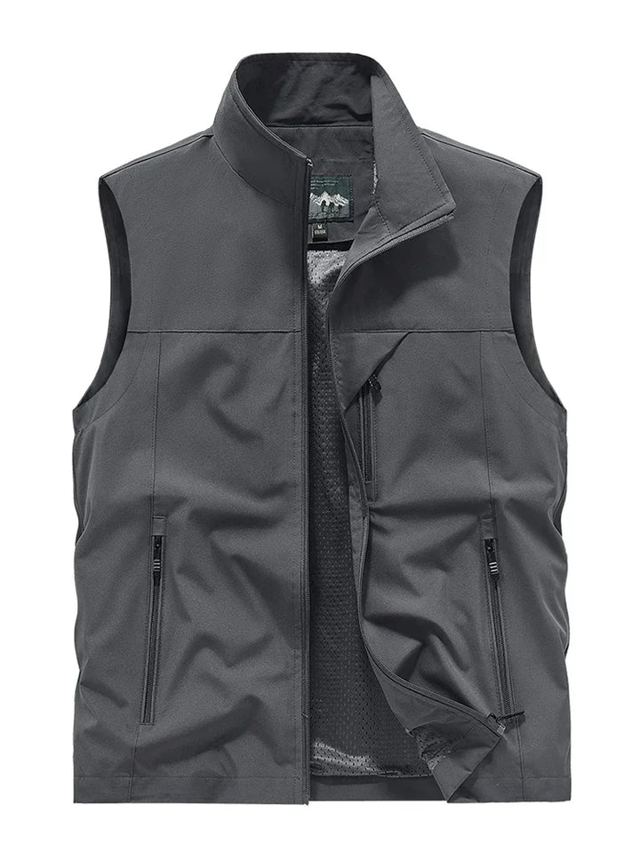 Men's Waterproof Versatile Sleeveless Vest - Lightweight Polyester