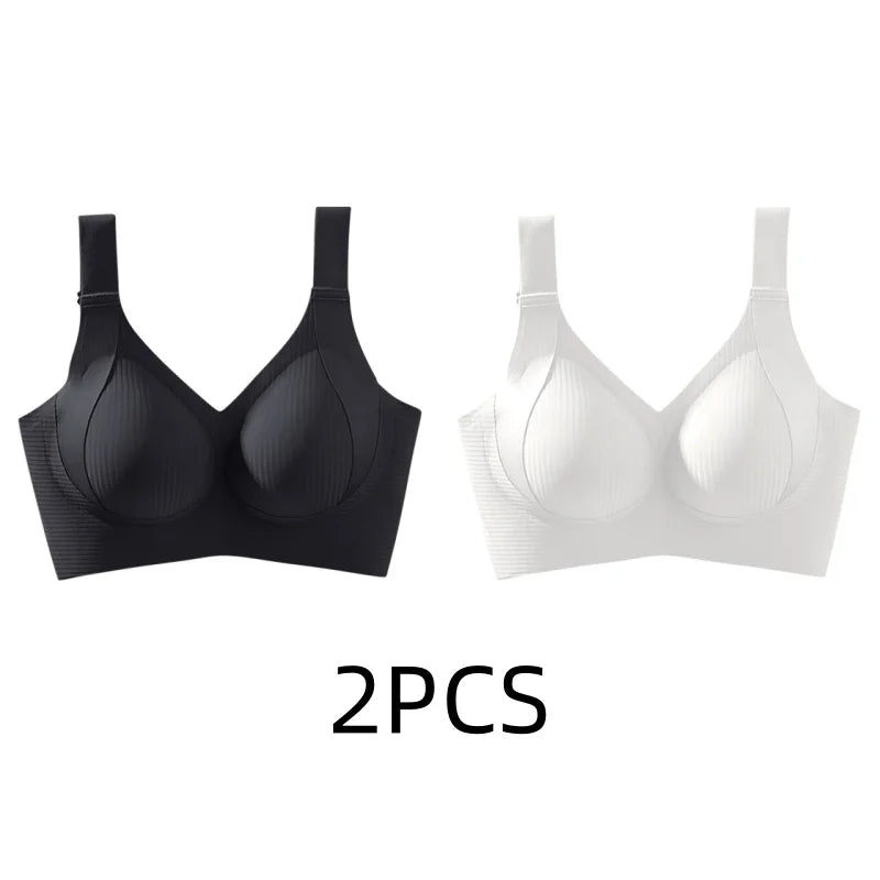 Women's Seamless Thin Style Bra, No Wires, Anti-Sagging Support-The Yellow Prime