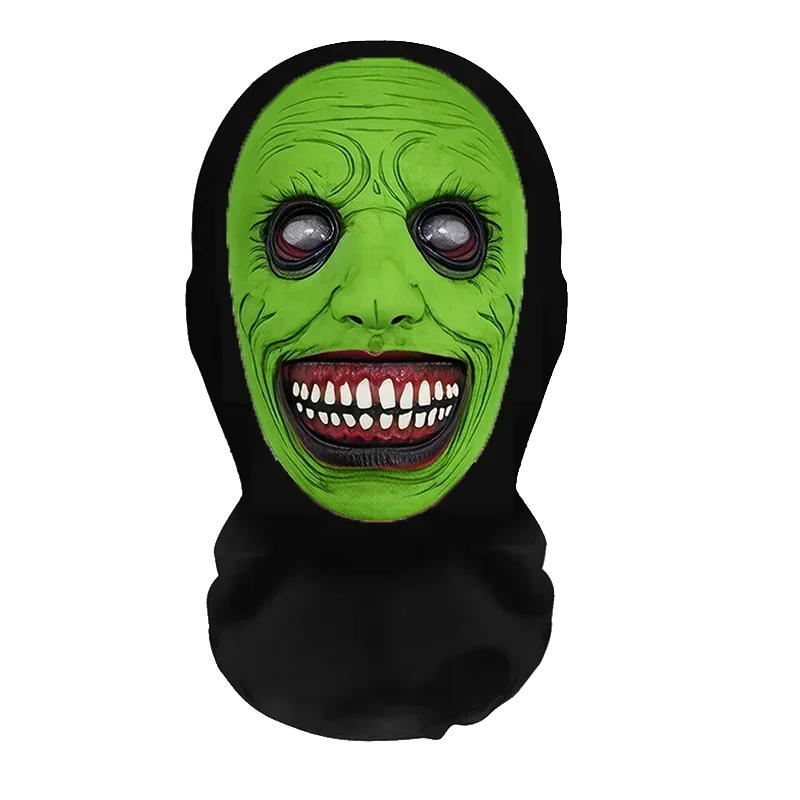 Halloweens morsomme cosplay-parykk- og maskesett for kreativ hodebekledning