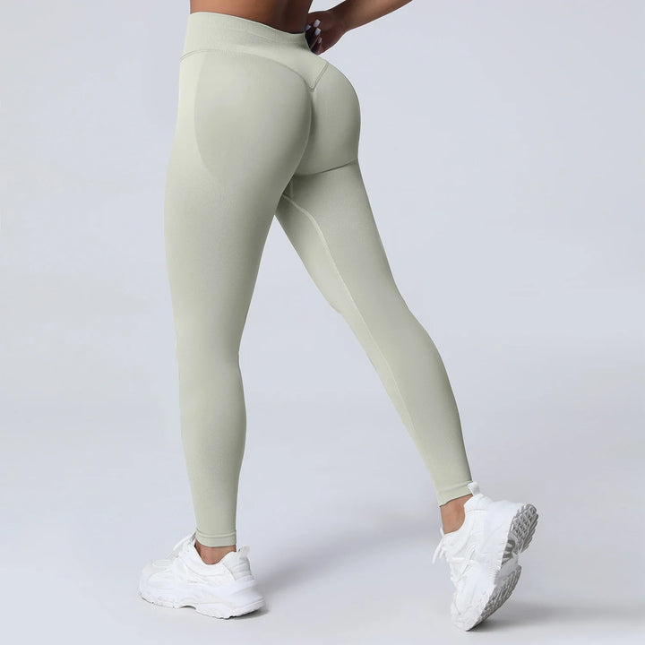 Women's Push-Up Low-Rise Seamless Yoga Leggings for Fitness