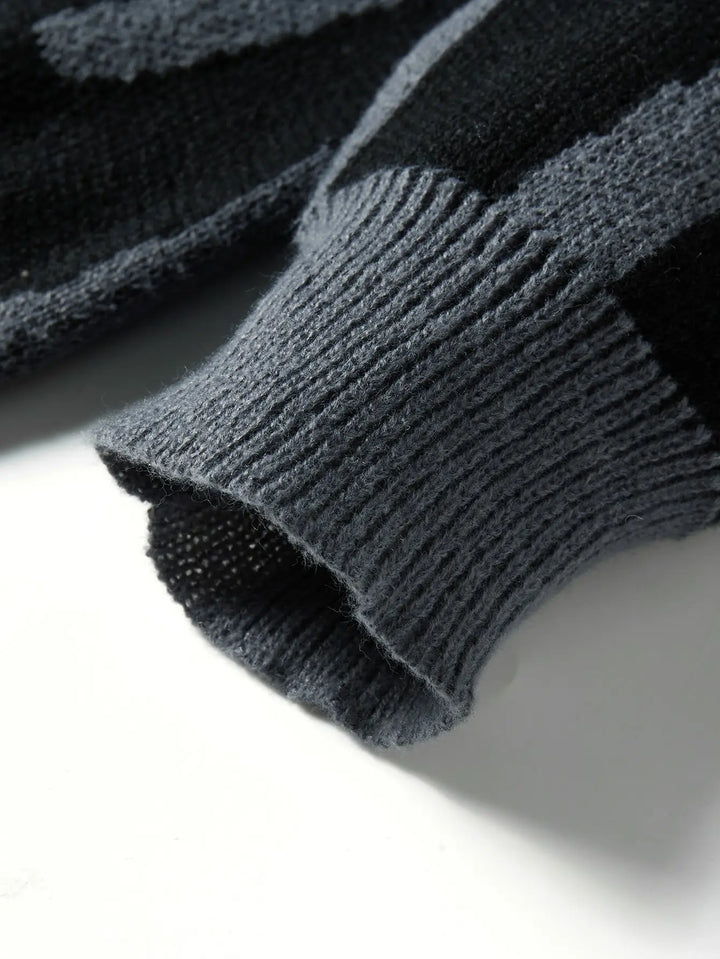 Tyler | Men's Oversized Abstract Wool Pullover Sweater