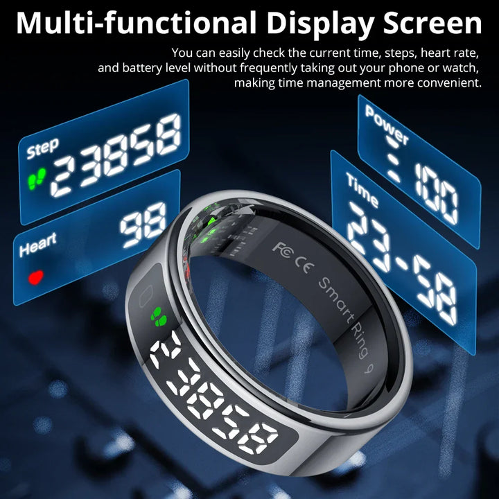 Health Monitor Smart Ring - Waterproof, Wireless Charging, Trendy Gift-The Yellow Prime