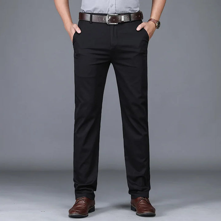 Men's Slim Fit Straight Leg Dress Trousers