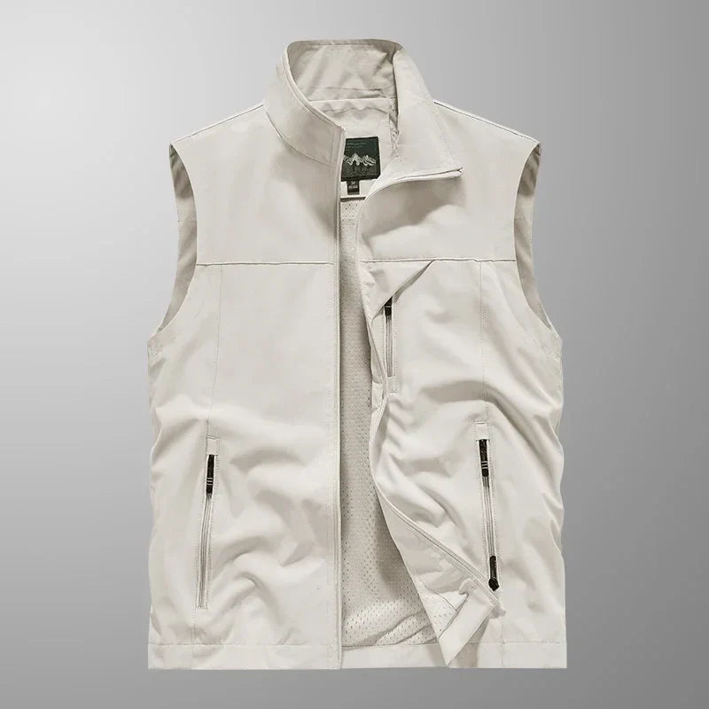 Men's Waterproof Versatile Sleeveless Vest - Lightweight Polyester