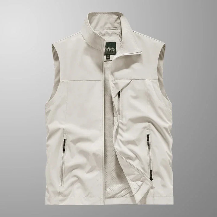 Men's Waterproof Versatile Sleeveless Vest - Lightweight Polyester