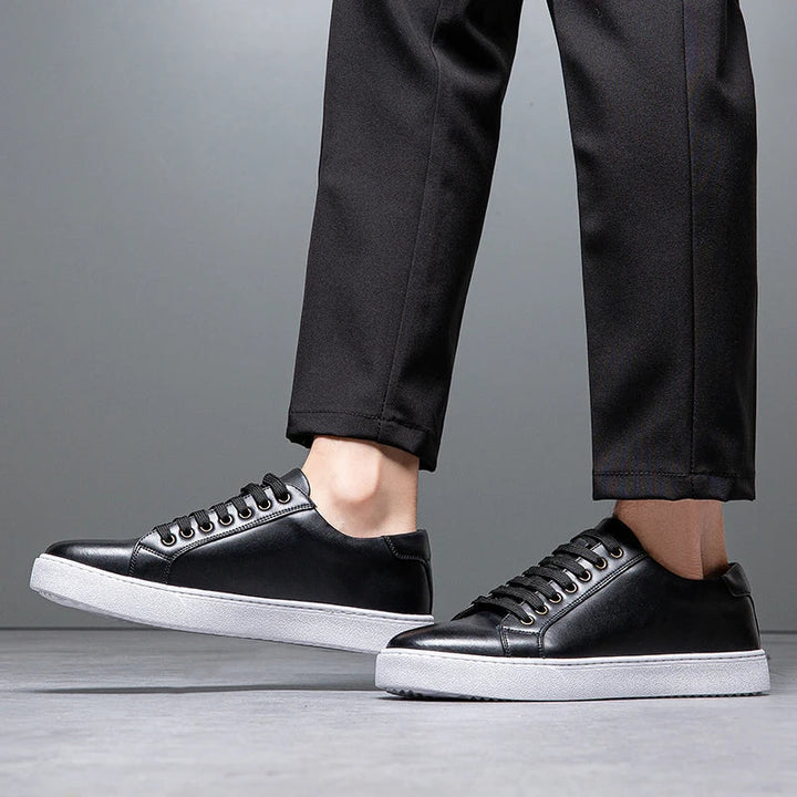 David | Men's Leather Sneakers-The Yellow Prime
