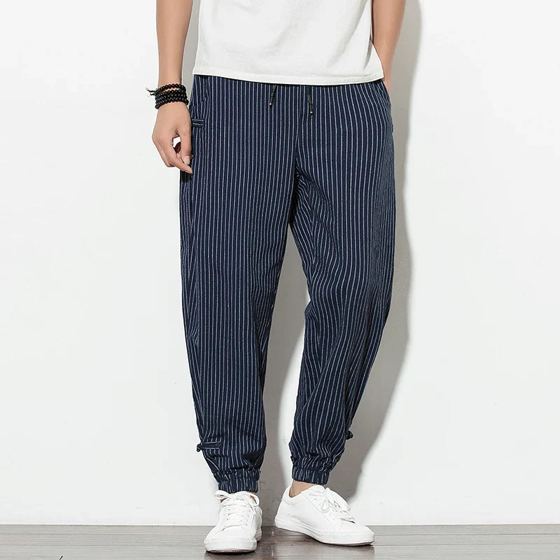 Men's Cotton Linen Pants-The Yellow Prime
