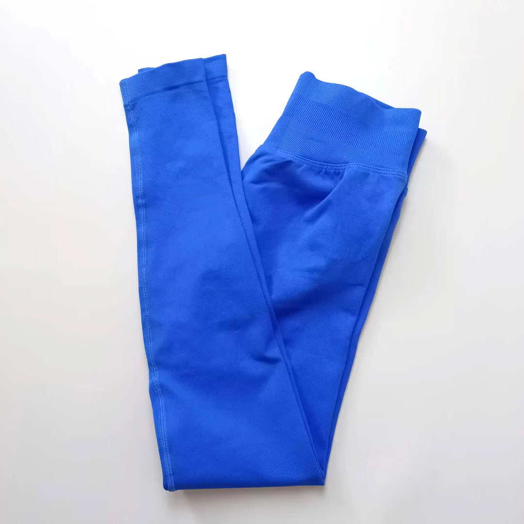 Women's Seamless Yoga Leggings with Low Rib Waistband for Fitness