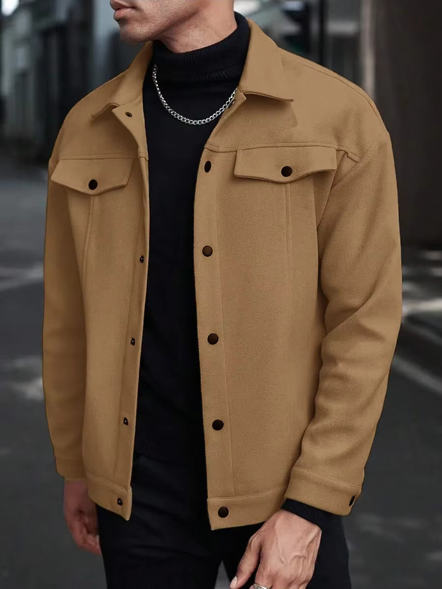 Evan | Men's Wool Button-Up Jacket