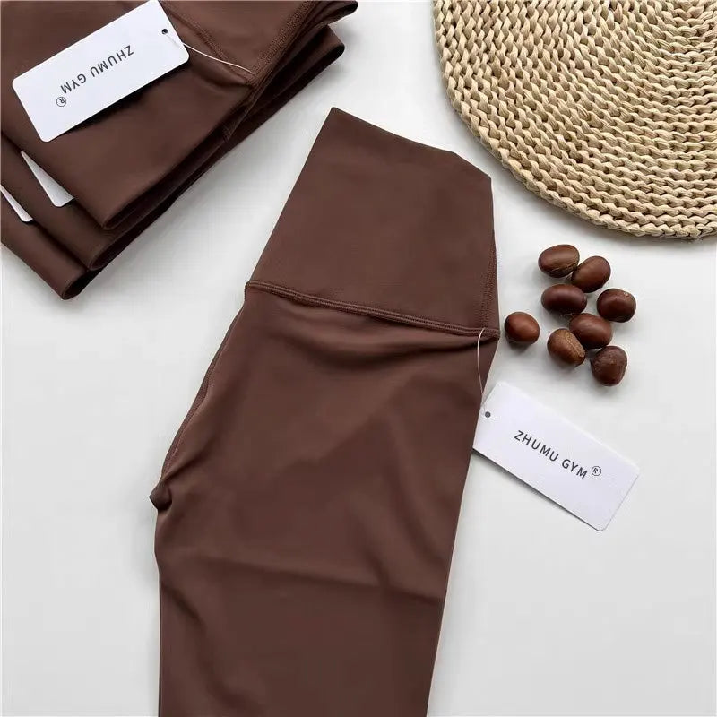 Leggings de ioga sem costuras, de cintura subida, para mulher, para fitness e corrida