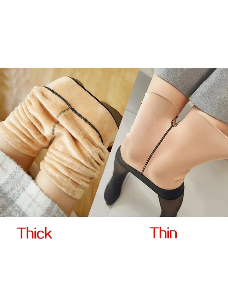 Thermische fleecelegging voor dames - lichtgewicht winterpanty voor dagelijks gebruik